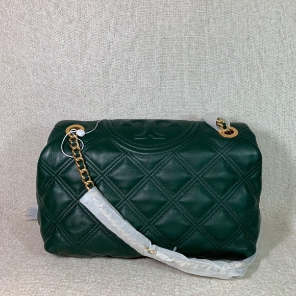 NEW Tory Burch Soft Fleming Norwood Green Convertible Shoulder Bag/Crossbody Bag - Picture 4 of 13